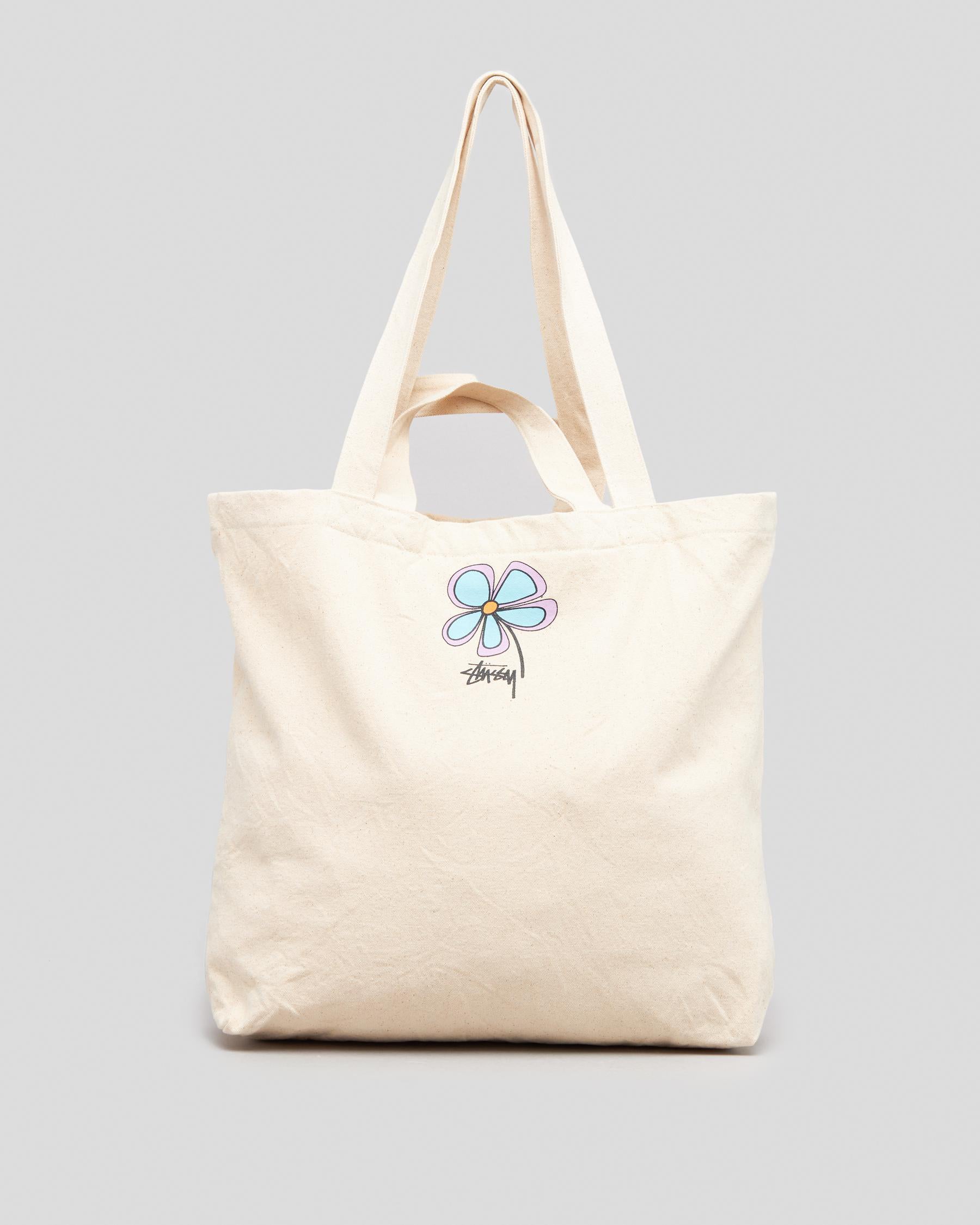 Stussy Flower Tote Bag | Natural/Beige – Pelagos Vintage